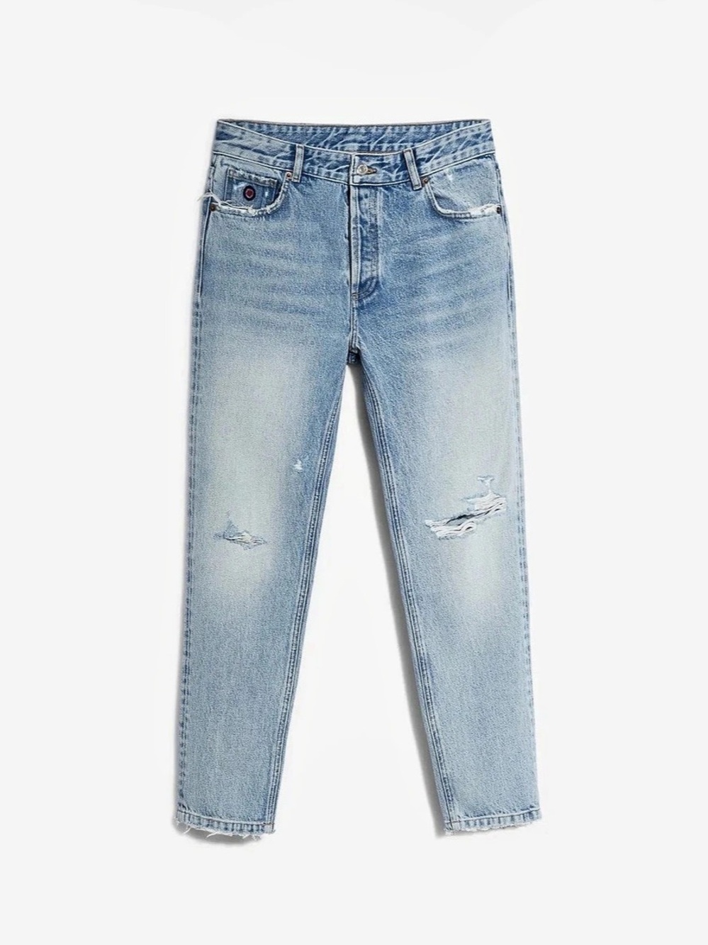 Zara RHUIGI Straight Leg Jeans in Blue Waist 31